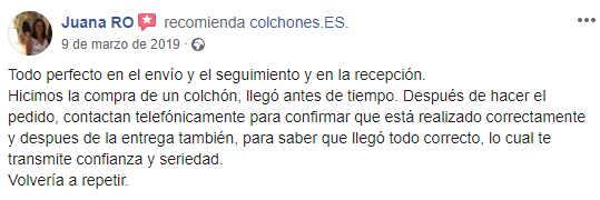 Valoración Colchón Suite Multisac de Sonpura